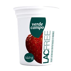 Quantas calorias em 1 copo (140 g) Lacfree Iogurte Desnatado com Polpa de Morango?