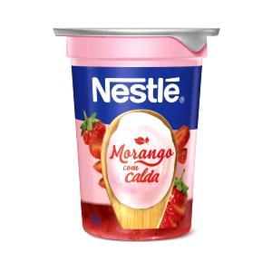 Quantas calorias em 1 copo (150 g) Iogurte Integral com Calda e Pedaços de Morango?