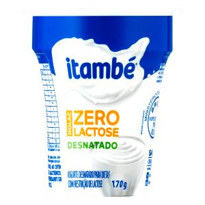 Quantas calorias em 1 copo (170 g) Iogurte Natural Zero Lactose?