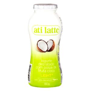 Quantas calorias em 1 copo (180 g) Iogurte Desnatado com Polpa de Fruta de Coco Light?