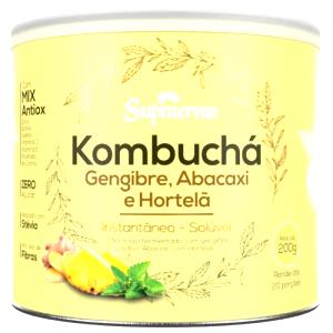 Quantas calorias em 1 copo (200 g) Kombucha?