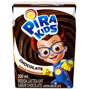 Quantas calorias em 1 copo (200 ml) Achocolatado Pirakids?