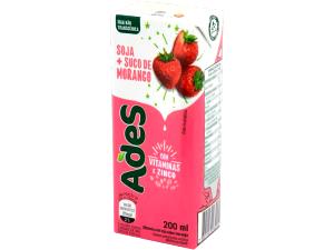 Quantas calorias em 1 copo (200 ml) Ades Morango?