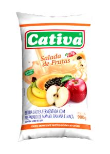 Quantas calorias em 1 copo (200 ml) Bebida Láctea Fermentada com Preparado de Frutas Sabor Salada de Frutas?