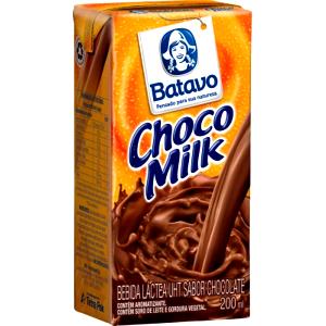 Quantas calorias em 1 copo (200 ml) Bebida Láctea Sabor Chocolate?