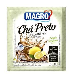 Quantas calorias em 1 copo (200 ml) Chá Preto Sabor Limão?