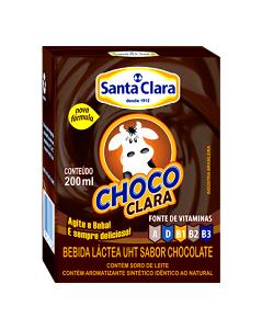 Quantas calorias em 1 copo (200 ml) Choco Clara?