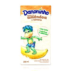 Quantas calorias em 1 copo (200 ml) Danoninho Amêndoa + Banana?