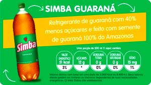 Quantas calorias em 1 copo (200 ml) Guaraná Simba?