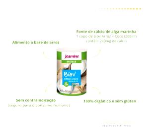 Quantas calorias em 1 copo (200 ml) Leite de Arroz e Coco?