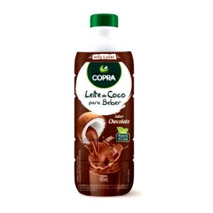 Quantas calorias em 1 copo (200 ml) Leite de Coco para Beber Sabor Chocolate?