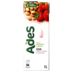 Quantas calorias em 1 copo (200 ml) Leite de Soja Sabor Vitamina de Morango?