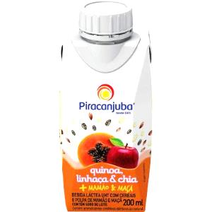 Quantas calorias em 1 copo (200 ml) Quinoa e Linhaça Mamão e Maçã?