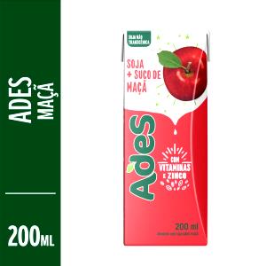 Quantas calorias em 1 copo (200 ml) Soja + Suco de Maçã?