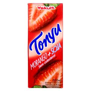 Quantas calorias em 1 copo (200 ml) Tonyu Soja Morango?