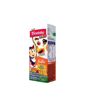 Quantas calorias em 1 copo (200 ml) Trevinho Frutis?