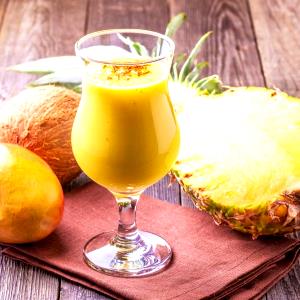 Quantas calorias em 1 copo (300 ml) Suco de Abacaxi sem Açúcar?