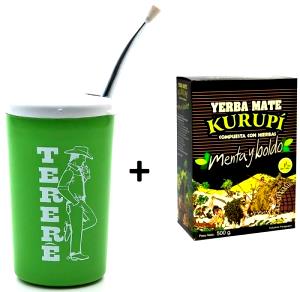 Quantas calorias em 1 copo (500 ml) Mate com Menta?