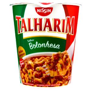 Quantas calorias em 1 copo (72 g) Talharim Bolonhesa?