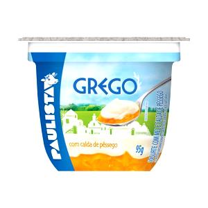 Quantas calorias em 1 copo (95 g) Iogurte Grego com Calda de Pêssego?