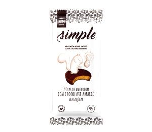 Quantas calorias em 1 cup (20 g) Cup de Amendoim com Chocolate Amargo sem Açúcar?