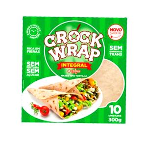 Quantas calorias em 1 disco (30 g) Crock Wrap Integral + Aveia?