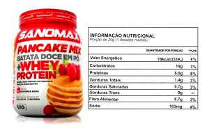 Quantas calorias em 1 dosador (20 g) Pancake Mix?