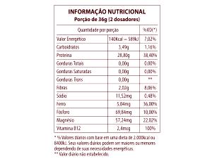 Quantas calorias em 1 dosador (36 g) Rice Protein Raw?