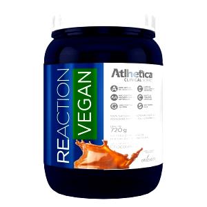 Quantas calorias em 1 dosador cheio (36 g) Reaction Vegan?