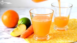 Quantas calorias em 1 Dose (118 G) Suco de Cenoura?