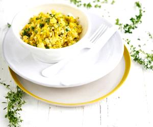 Quantas calorias em 1 Dose Cuscuz De Couve-Flor Com Tofu?