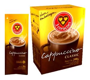 Quantas calorias em 1 Dose De 1 (57 G) Envelope Café (Cappuccino em Pó, Instantâneo, com Açúcar)?