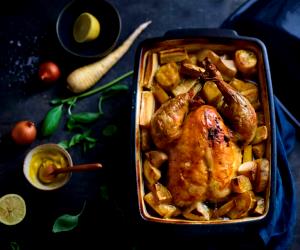 Quantas calorias em 1 Dose Frango Com Legumes E Azeite De Rosmaninho E Manjericão?