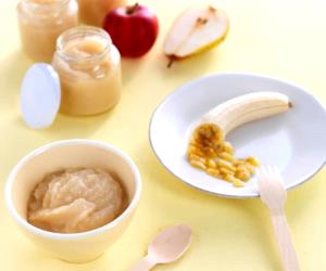 Quantas calorias em 1 Dose Puré De Maçã, Pera E Banana?