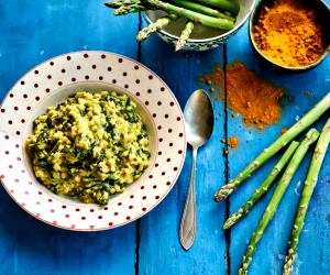 Quantas calorias em 1 Dose Risoto De Cevadinha Com Nabiças E Espargos?