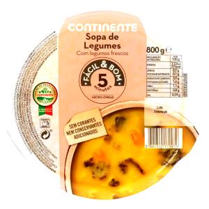 Quantas calorias em 1 Dose Sopa De Legumes?