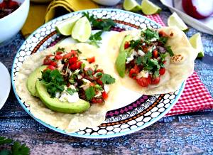 Quantas calorias em 1 Dose Tacos Vegetarianos?