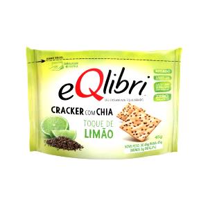 Quantas calorias em 1 embalagem (45 g) Cracker com Chia Toque de Limão?