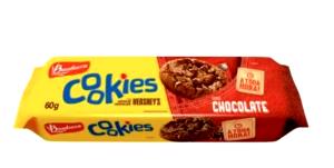 Quantas calorias em 1 embalagen (60 g) Cookies Sabor Chocolate?