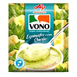 Quantas calorias em 1 envelope (16 g) Sopa Espinafre com Queijo?