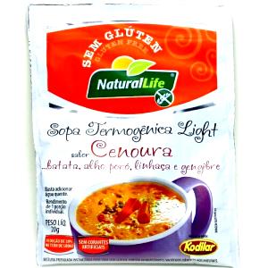 Quantas calorias em 1 envelope (20 g) Sopa Termogênica Light Sabor Cenoura?