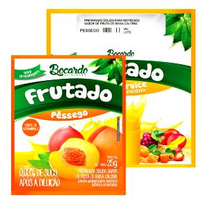 Quantas calorias em 1 envelope (23 g) Bebida Sabor Pêssego e Damasco?