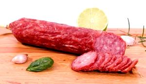 Quantas calorias em 1 Fatia (10 Cm De Diâmetro X 0,3 Cm De Espessura) Salame Macio?