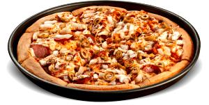 Quantas calorias em 1 fatia (107 g) Calabresa Pan Pizza (Média)?