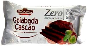 Quantas calorias em 1 fatia (20 g) Goiabada Cascão Zero?