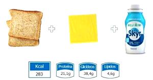 Quantas calorias em 1 fatia (20 g) Pão de Forma Light (20g)?