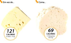 Quantas calorias em 1 fatia (50 g) Queijo Minas Padrão?