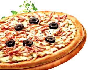 Quantas calorias em 1 fatia (77 g) Pizza de Presunto?