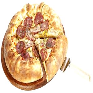 Quantas calorias em 1 fatia (79 g) Calabresa Fininha Pizza (Grande)?