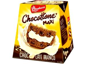 Quantas calorias em 1 fatia (80 g) Chocotone Maxi Chocolate Branco?